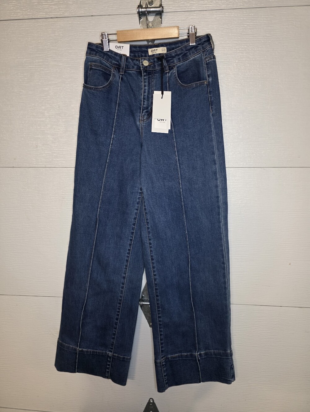 Oat New York Dark Blue Wide-Leg Jeans